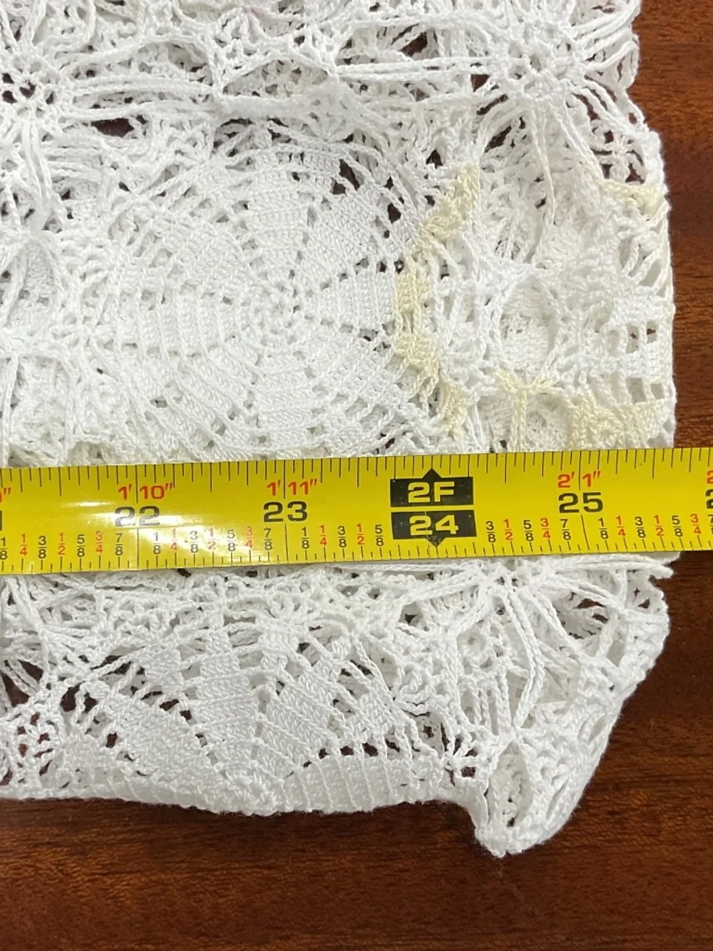 Hand Crochet Tablecloth. 52”X80”